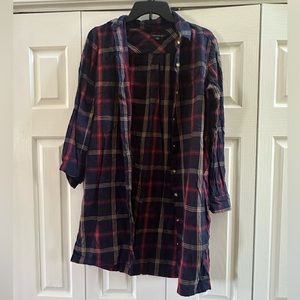 Tommy Hilfiger Navy/Red Plaid Dress